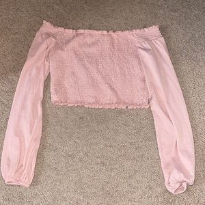 Off-the-should smocked top